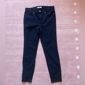 Black high-rise skinny Madewell jeans